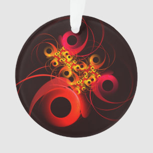 Ornamento Círculos Coloridos Padrão Moderno de Arte Abstrato