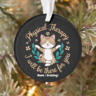 Ornamento Citação de Gato de Terapia Física Cute Motivação d