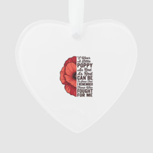 Ornamento Citação de Lembrança Papoula Vermelha Camisa Vetor