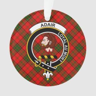 Ornamento Clan Adair Tartan e Crest