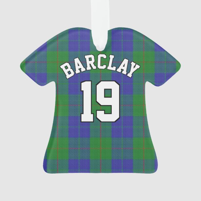Ornamento Clan Barclay caçando Tartan Christmas Jersey (Verso)