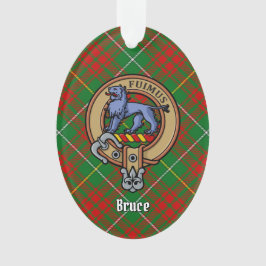 Ornamento Clan Bruce Crest sobre caçar Tartan