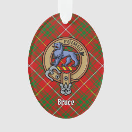 Ornamento Clan Bruce Crest sobre Tartan