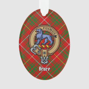 Ornamento Clan Bruce Crest sobre Tartan