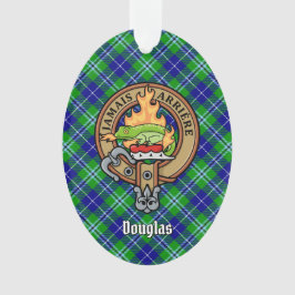 Ornamento Clan Douglas Crest sobre Tartan