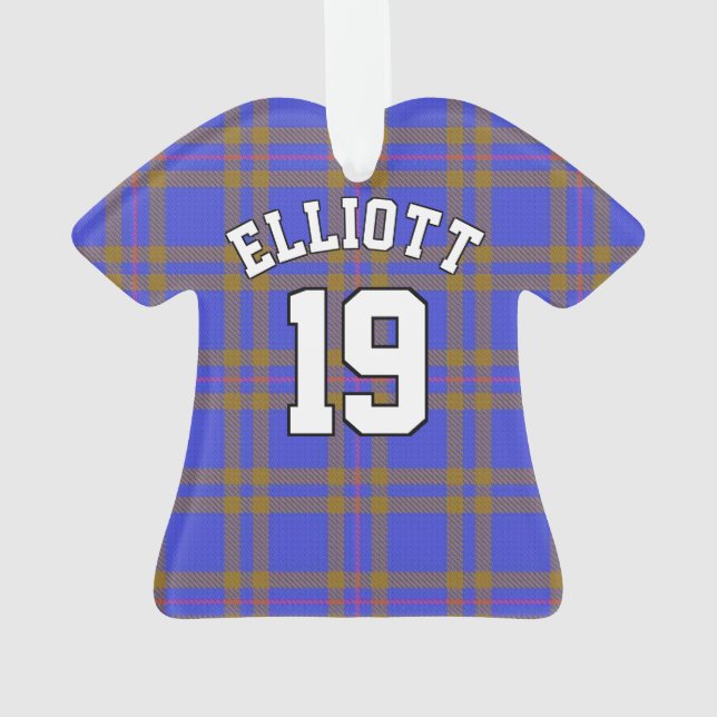 Ornamento Clan Elliot Elliott Tartan Christmas Jersey (Verso)