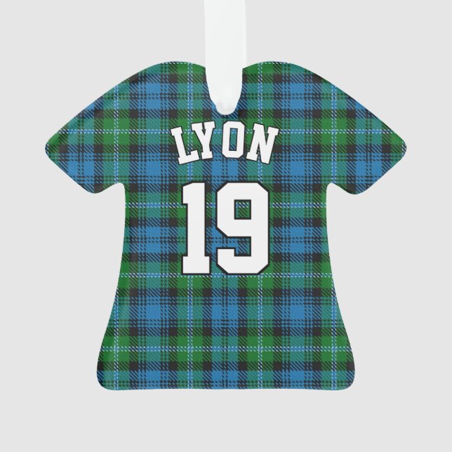 Ornamento Clan Lyon Tartan Christmas Jersey (Verso)