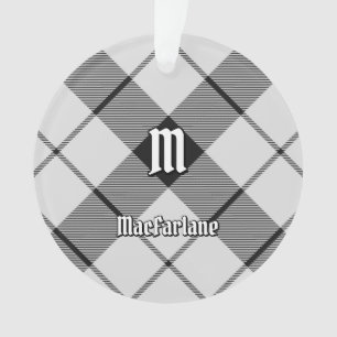 Ornamento Clan MacFarlane Black and White Tartan
