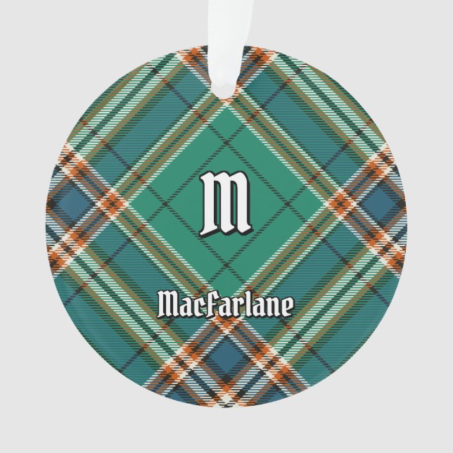 Ornamento Clan MacFarlane Caça Antigo Tartan (Frente)