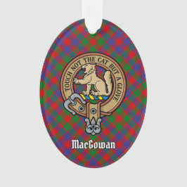 Ornamento Clan MacGowan Crest sobre Tartan