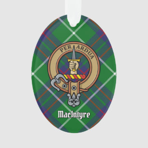 Ornamento Clan MacIntyre Crest sobre caçar Ornament de Tarta