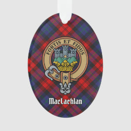 Ornamento Clan MacLachlan Crest sobre Tartan
