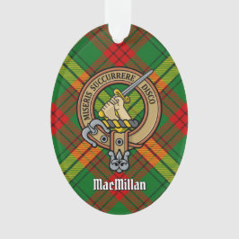 Ornamento Clan MacMillan Crest sobre Tartan