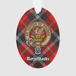 Ornamento Clan Marjoribanks Crest sobre Tartan