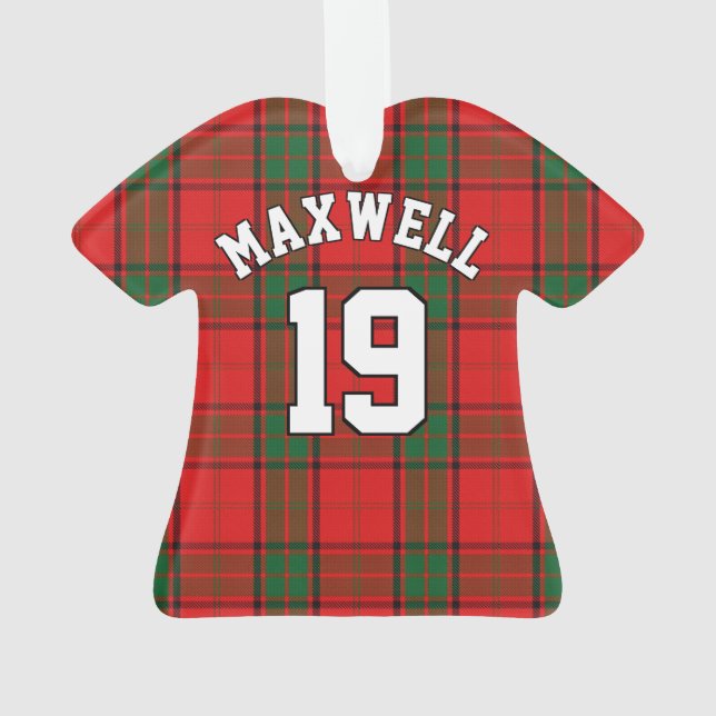 Ornamento Clan Maxwell Tartan Christmas Jersey (Verso)