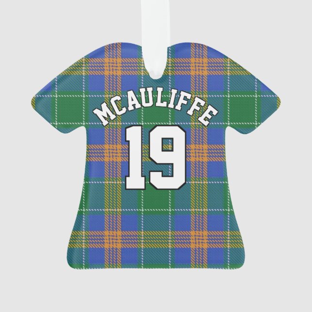 Ornamento Clan McAuliffe MacAuliffe Tartan Christmas Jersey (Verso)