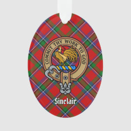 Ornamento Clan Sinclair Crest sobre Tartan