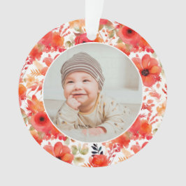 Ornamento Classic Floral Frame Baby's First Christmas 