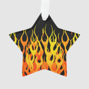 Ornamento Clássico que compete chamas no preto contínuo