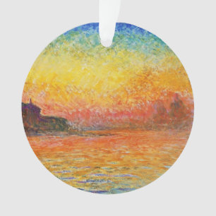 Ornamento Claude Monet Sunset Em Veneza Impressionista Arte