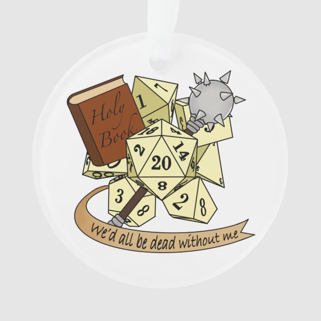 Ornamento Cleric Dice Design (Frente)