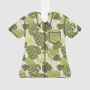 Ornamento Cliff Hanger Havaiana Monstera Leaf Aloha Shirt
