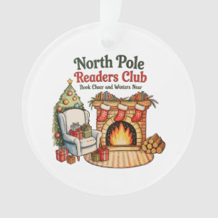 Ornamento Clube de Leitores do Polo Norte Livros de Natal Am