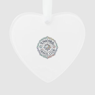 Ornamento Clube de Viagens Unicórnio Projeto Original Zazzle