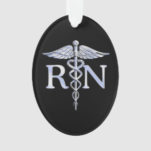 Ornamento Cobra de Enfermeiro RN Registrado em Preto