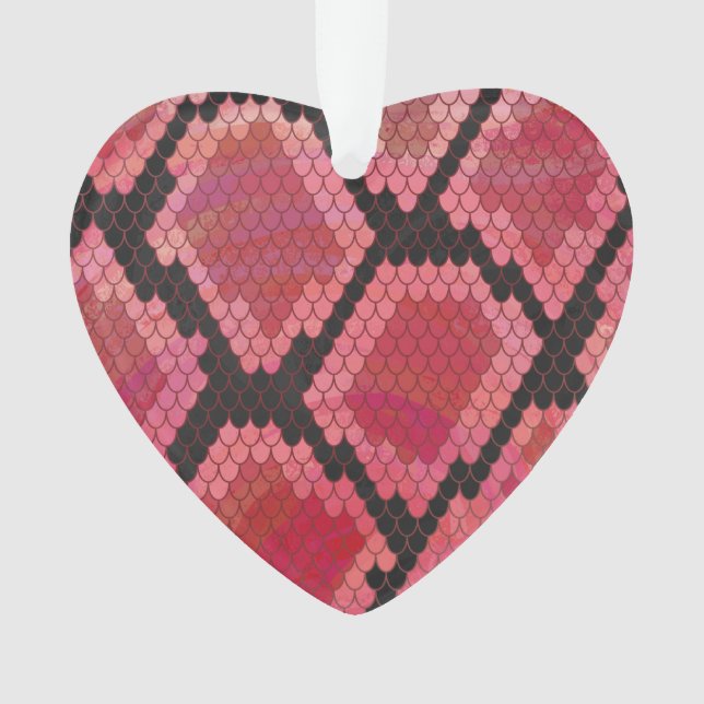 Ornamento Cobra preto e Impressão vermelho (Frente)