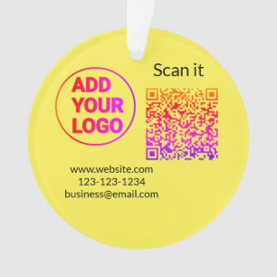 Ornamento Código QR minimalista simples adicionar logotipo n