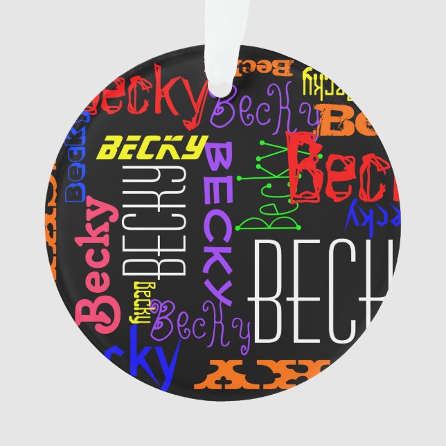 Ornamento Colagem Personalizada de Nomes Personalizados Colo (Frente)