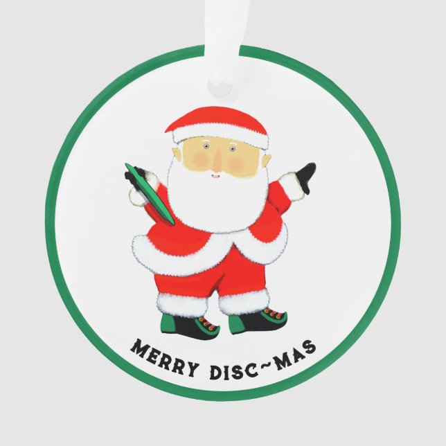 Ornamento Colecionável de Natal de Ultimate Frisbee (Frente)