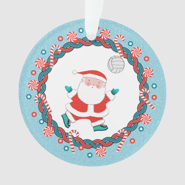 Ornamento Coletivo de Voleibol de Natal (Frente)
