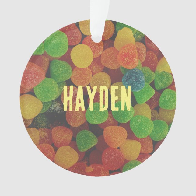 Ornamento Cololrful Gumdrops Personalised (Frente)