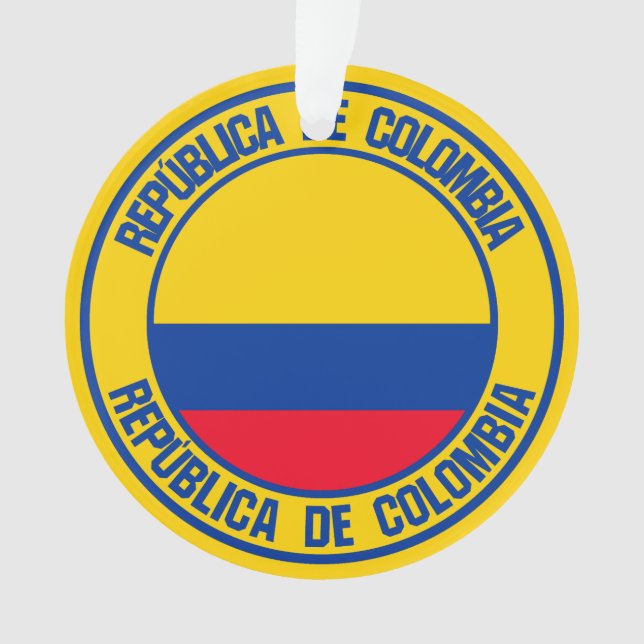 Ornamento Colômbia Round Emblem (Frente)