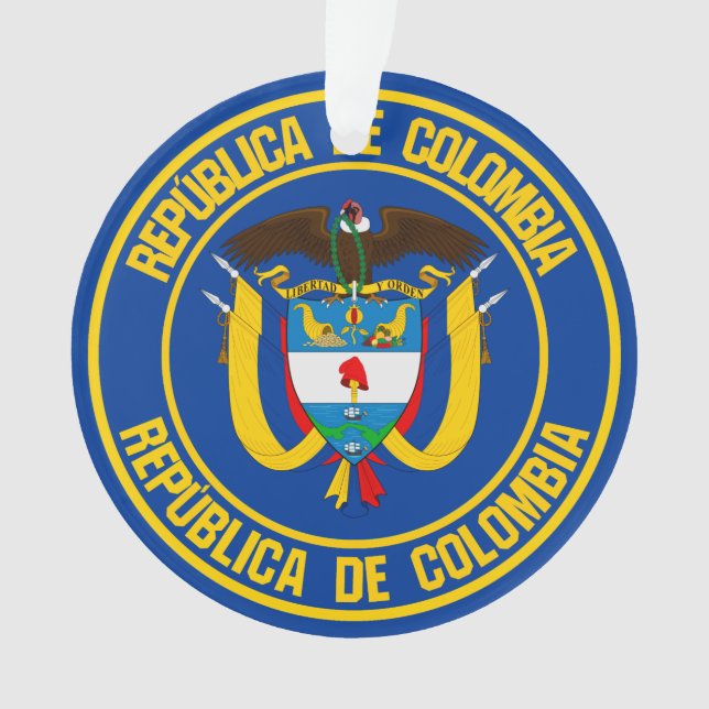 Ornamento Colômbia Round Emblem (Frente)