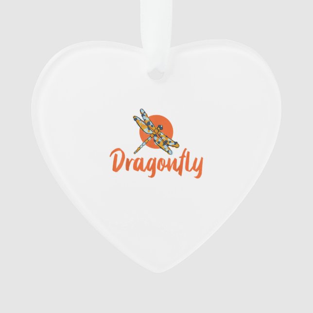 Ornamento Colorful Dragonfly - Comic Style Dragonfly T-Shirt (Frente)