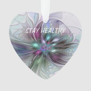 Ornamento Colorida Fantasy Abstrato Moderna Flor Fractal