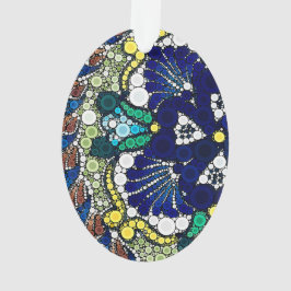 Ornamento colorida talavera cerâmica mexicana azul foto arte