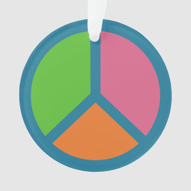Ornamento Colorido de Sinais de Paz (Frente)