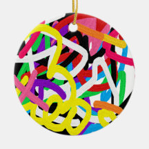 Ornamento Colorido do Grafite de Avryl Fleur