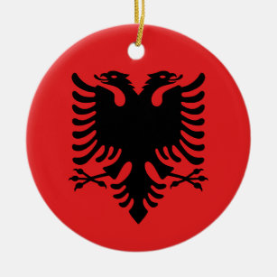 Ornamento com a bandeira de Albânia