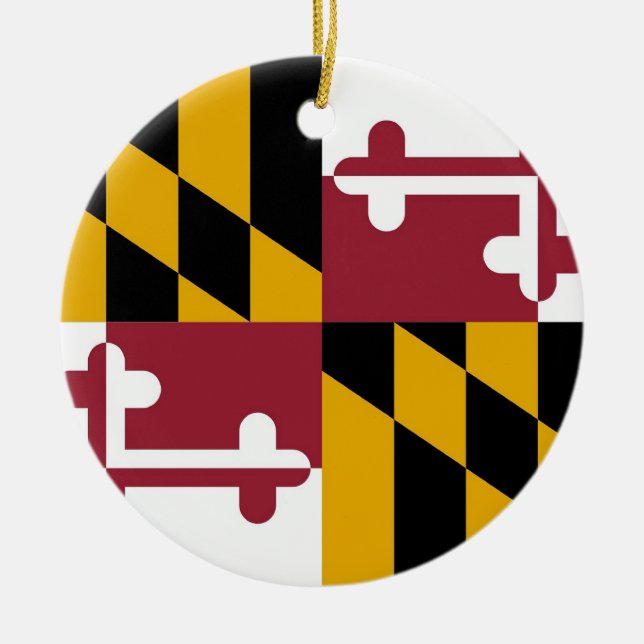 Ornamento com bandeira de Maryland (Frente)