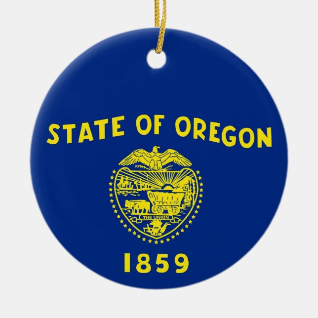 Ornamento com bandeira de Oregon (Frente)