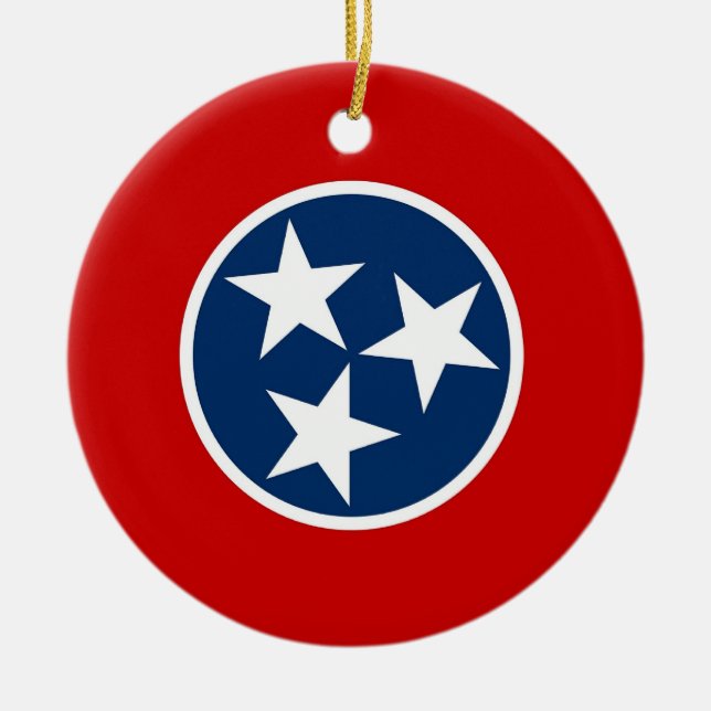 Ornamento com bandeira do Tennessee (Frente)