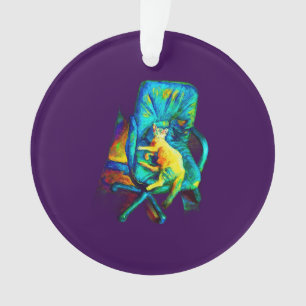 Ornamento com uma DESIGN de CAT ART