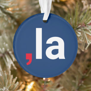 Ornamento Coma La kamala pronúncia engraçada azul vermelho