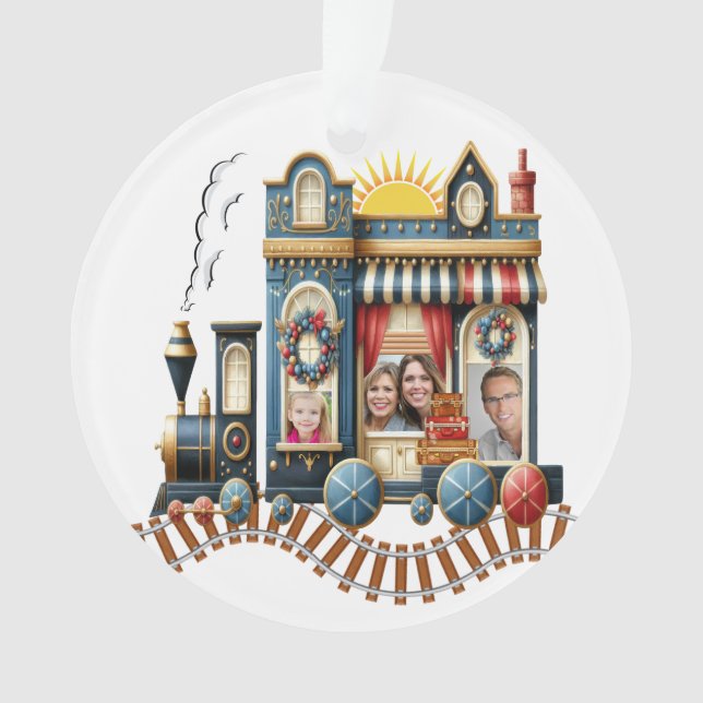 Ornamento Comboio de Fotografias de precioso Todas as Ocasiõ (Frente)