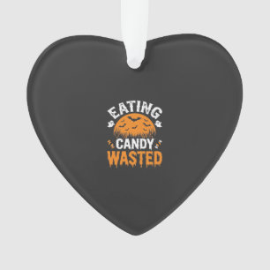 Ornamento Comendo Doce Desperdiçou o Design de Halloween_1